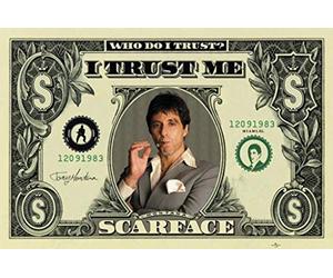 1art1 36660 - Poster "Scarface - Dollar Bill", 91 x 61 cm