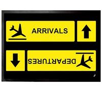 1art1 Aeroporti Arrivals Departures Zerbino 70x50 cm
