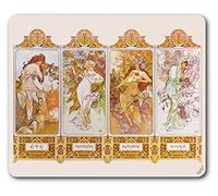 1art1 Alphonse Mucha Le Quattro Stagioni, 1896 Tappetino per Mouse 23x19 cm