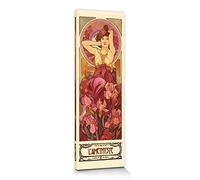 1art1 Alphonse Mucha Poster Stampa Artistica su Tela Le Pietre Preziose, L'Ametista 1900 Quadro da Parete sulla Barella | Murale XXL | Immagine 90x30 cm