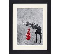 1art1 Arte di Strada Poster Lovesick Girl, Banksy Quadro in Cornice con Pregiato Passepartout | Immagini A Parete | in Una Cornice 40x30 cm