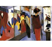 1art1 August Macke Fashion Shop, 1913 Carta da Parati Adesiva 180x120 cm