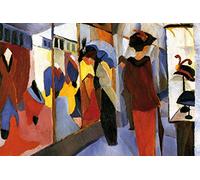 1art1 August Macke Poster Fashion Shop, 1913 Stampa d'Arte 120x80 cm