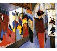 1art1 August Macke Poster Fashion Shop, 1913 Stampa d'Arte 50x40 cm