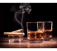 1art1 Bevande Alcoliche Poster Whiskey E Sigari Stampa 50x40 cm