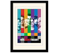 1art1 Big Bang Theory Poster Signals Quadro in Cornice con Pregiato Passepartout | Immagini A Parete | in Una Cornice 40x30 cm