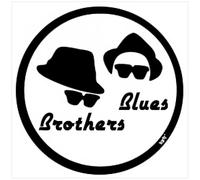 1art1 Blues Brothers Logo, Cappelli E Occhiali da Sole Sticker Adesivo 9x9 cm