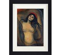 1art1 Edvard Munch Poster Madonna, 1894-1895 Quadro in Cornice con Pregiato Passepartout | Immagini A Parete | in Una Cornice 40x30 cm