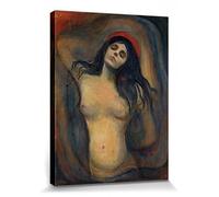 1art1 Edvard Munch Poster Stampa Artistica su Tela Madonna, 1894-1895 Quadro da Parete sulla Barella | Murale XXL | Immagine 80x60 cm
