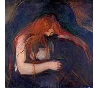 1art1 Edvard Munch Poster Vampiro, 1895 Stampa d'Arte 40x40 cm