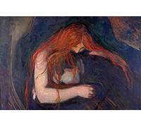 1art1 Edvard Munch Poster XXL Vampiro, 1895 Stampa Geante 120x80 cm