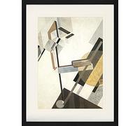 1art1 El Lissitzky Poster Proun 19D, 1920-1921 Quadro in Cornice con Pregiato Passepartout | Immagini A Parete | in Una Cornice 80x60 cm