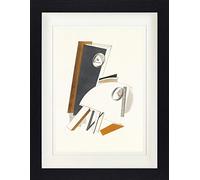 1art1 El Lissitzky Poster Vittoria sul Sole, Ansiosi, 1923 Quadro in Cornice con Pregiato Passepartout | Immagini A Parete | in Una Cornice 40x30 cm