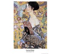 1art1 Gustav Klimt Poster Donna con Ventaglio, 1917-18 Stampa 91x61 cm