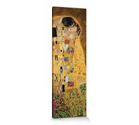 1art1 Gustav Klimt Poster Stampa Artistica su Tela Il Bacio II Quadro da Parete sulla Barella | Murale XXL | Immagine 150x50 cm