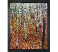 1art1 Gustav Klimt Stampa d'Arte e Cornice (MDF) - Bosco di Betulle, 1903 (50 x 40cm)
