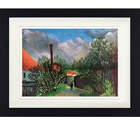1art1 Henri Rousseau Poster The Narrow Path Quadro in Cornice con Pregiato Passepartout | Immagini A Parete | in Una Cornice 40x30 cm