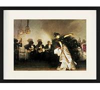 1art1 John Singer Sargent Poster El Jaleo, 1882 Quadro in Cornice con Pregiato Passepartout | Immagini A Parete | in Una Cornice 80x60 cm