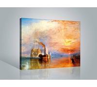 1art1 Joseph William Turner Poster Stampa Artistica su Tela La Valorosa Téméraire, 1839 Quadro da Parete sulla Barella | Murale XXL | Immagine 80x60 cm