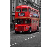 1art1 Londra Poster Bus Rosso Stampa d'Arte 120x80 cm