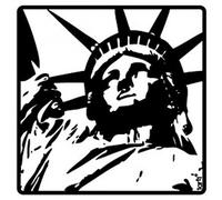 1art1 New York Statua della libertà Sticker Adesivo 9x9 cm