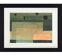 1art1 Paul Klee Poster Il Firmamento sopra Il Tempio 1922 Quadro in Cornice con Pregiato Passepartout | Immagini A Parete | in Una Cornice 40x30 cm