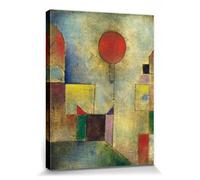 1art1 Paul Klee Poster Stampa Artistica su Tela Palloncino Rosso, 1922 Quadro da Parete sulla Barella | Murale XXL | Immagine 80x60 cm