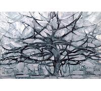 1art1 Piet Mondrian Poster XXL L'Albero Grigio, 1912 Stampa Geante 120x80 cm