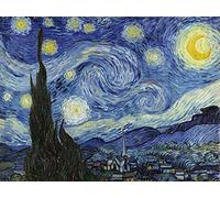 1art1 Vincent Van Gogh Notte Stellata, 1889, 2 Parti Poster Carta da Parati Fotomurale 240x180 cm