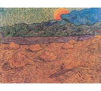 1art1 Vincent Van Gogh Poster Abendlandschaft Bei Mondaufgang, 1889, Detail Kunstdruck Bild 80x60 cm