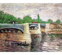 1art1 Vincent Van Gogh Poster Die Seine mit der Brücke, Grande Jatte, 1887 Kunstdruck Bild 50x40 cm