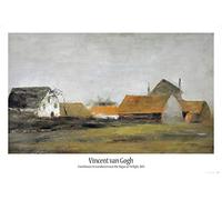 1art1 Vincent Van Gogh Poster Farmhouses in Loosduinen Near The Hague At Twilight, 1883 Stampa 91x61 cm