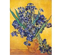 1art1 Vincent Van Gogh Poster Stampa Artistica su Tela Iris, 1889 Quadro da Parete sulla Barella | Murale XXL | Immagine 80x60 cm
