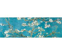 1art1 Vincent Van Gogh Poster Stampa Artistica su Tela Ramo di Mandorlo in Fiore, 1890 Quadro da Parete sulla Barella | Murale XXL | Immagine 90x30 cm
