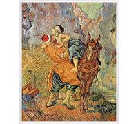 1art1 Vincent Van Gogh Stampa d'Arte e Cornice (Plastica) - Il Buon Samaritano Secondo Delacroix, Dettaglio 1890 (50 x 40cm)