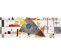 1art1 Wassily Kandinsky Poster Stampa Artistica su Tela Orizzontale, 1924 Quadro da Parete sulla Barella | Murale XXL | Immagine 120x40 cm