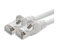 1aTTack - Cavo Patch di rete CAT 5e con schermatura FTP con 2 spine RJ45 bianco 30m 30 Metri