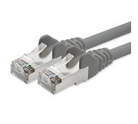 1aTTack - Cavo Patch di rete CAT 5e con schermatura FTP con 2 spine RJ45 grigio 15 m