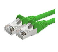 1aTTack - Cavo Patch di rete CAT 5e con schermatura FTP con 2 spine RJ45 verde 0,25 m