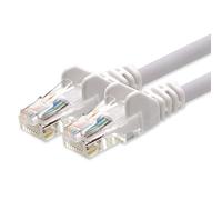 1aTTack - Cavo Patch di rete CAT5e UTP con 2 spinotti RJ45 bianco 15 m