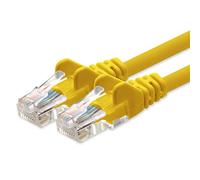 1aTTack - Cavo Patch di rete CAT5e UTP con 2 spinotti RJ45 giallo 10 m