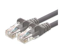 1aTTack - Cavo Patch di rete CAT5e UTP con 2 spinotti RJ45 grigio 50 m