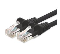 1aTTack - Cavo Patch di rete CAT5e UTP con 2 spinotti RJ45 nero 50 m