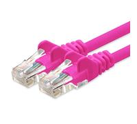 1aTTack - Cavo Patch di Rete CAT5e UTP con 2 spinotti RJ45 Rosso 0,25 m