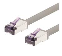 1aTTack.de - 0,15 m - Cavo patch CAT6a Superflex Ethernet Gigabit LAN RJ45 CAT6 A 10000 Mbit s SFTP PIMF 500 MHz compatibile con CAT6 CAT5 - grigio - 1 pezzo