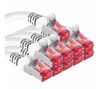 1aTTack.de 0,25 m - 10 pezzi - Cavo LAN Ethernet Cat6 RJ45 - Bianco - Cavo di rete ad alta velocità per streaming, giochi, TV e computer - Stabile e durevole - Perfetto per reti domestiche e uffici
