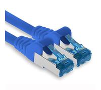 1aTTack.de 0,25 m - Cat.6 - Cavo di Rete Ethernet Gigabit LAN RJ45 Cat 6 A Cavo Patch 10000 Mbit s Sftp Pimf 500 MHz Compatibile con CAT5 CAT6 CAT7 Cat8 Blu - 1 Pezzo