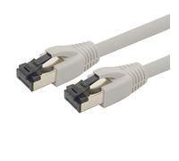 1aTTack.de 0.25m Cat 8 Cavo di rete Cat8 Grigio - 1 pezzo Cat.8 Lan 2000 Mhz 40 Gbit s 40GBase-T POE+ cavo Patch Ethernet LSZH - 1 x 0,25 metro Grigio