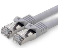 1aTTack.de 0,25m CAT7 Cavo di rete LAN RJ45 10 Gigabit, 1 pezzo - grigio | Cavo patch Ethernet, rame, schermatura SFTP PiMF, DSL, switch, modem, router, patch panel, CAT7 CAT6 CAT5