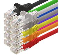 1aTTack.de 0,25m Cavo di Rete 10 colori - Cat.6 Ethernet Gigabit Lan RJ45 10 100 1000 Mbit s - Cavo Patch UTP compatibile con Cat.5 Cat.5e Cat.7 Cat.8-10 colori - 0,25m